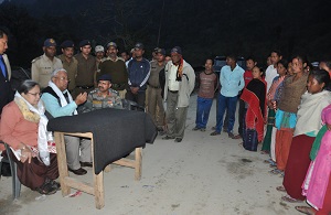 The Governor of Arunachal Pradesh Shri P.B. Acharya visit BRTF Camp at Sessa on  8th  April 2017. 